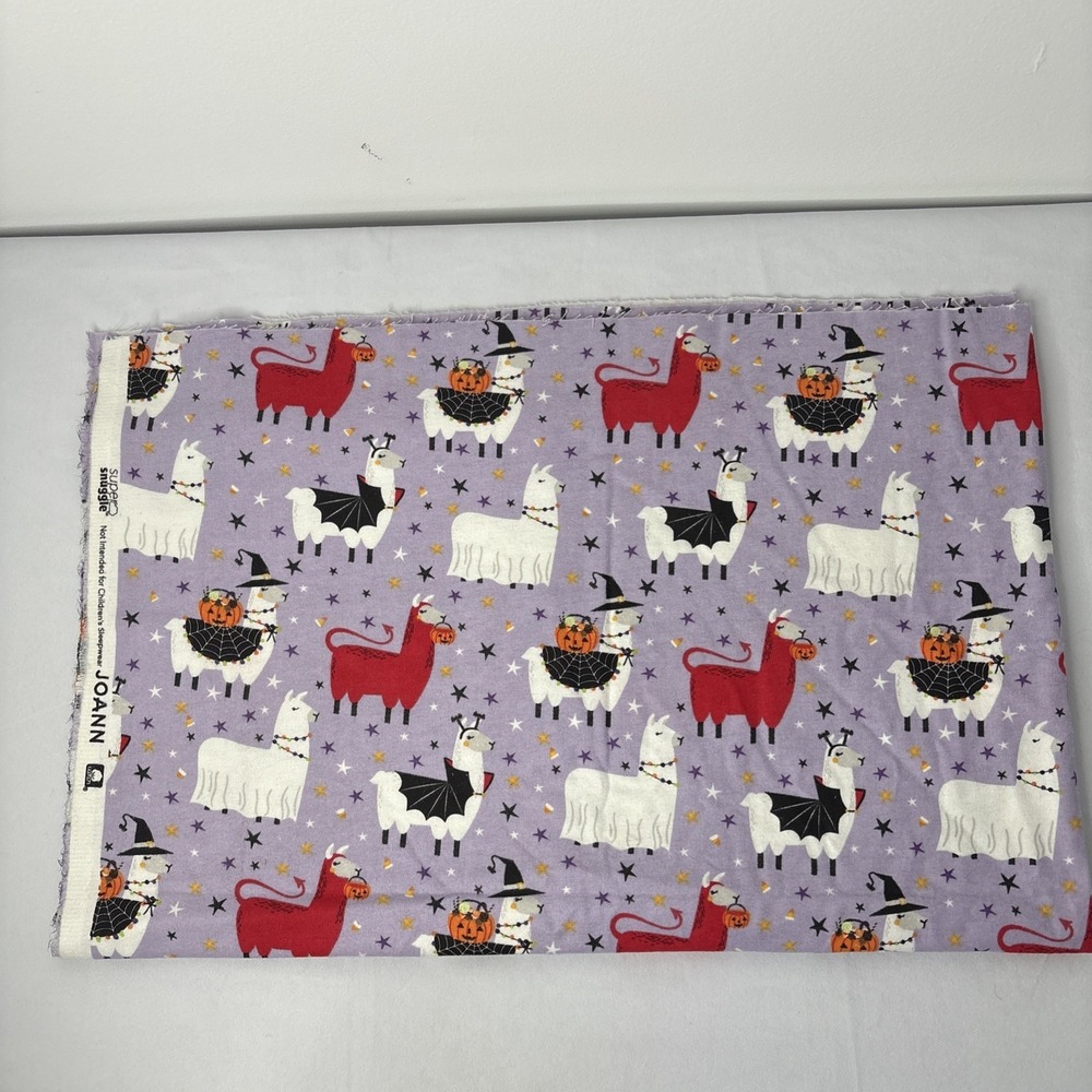 1 3/8 yd Cotton Flannel Llama Fabric Joann Super Snuggle Cozy‎ Blanket Material